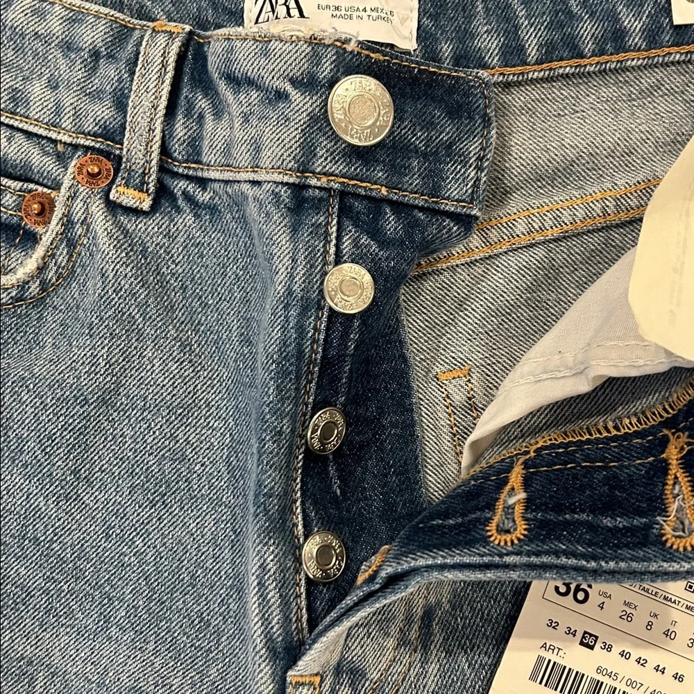 Zara Light Blue Denim Cutoff Shorts - Picture 5 of 9